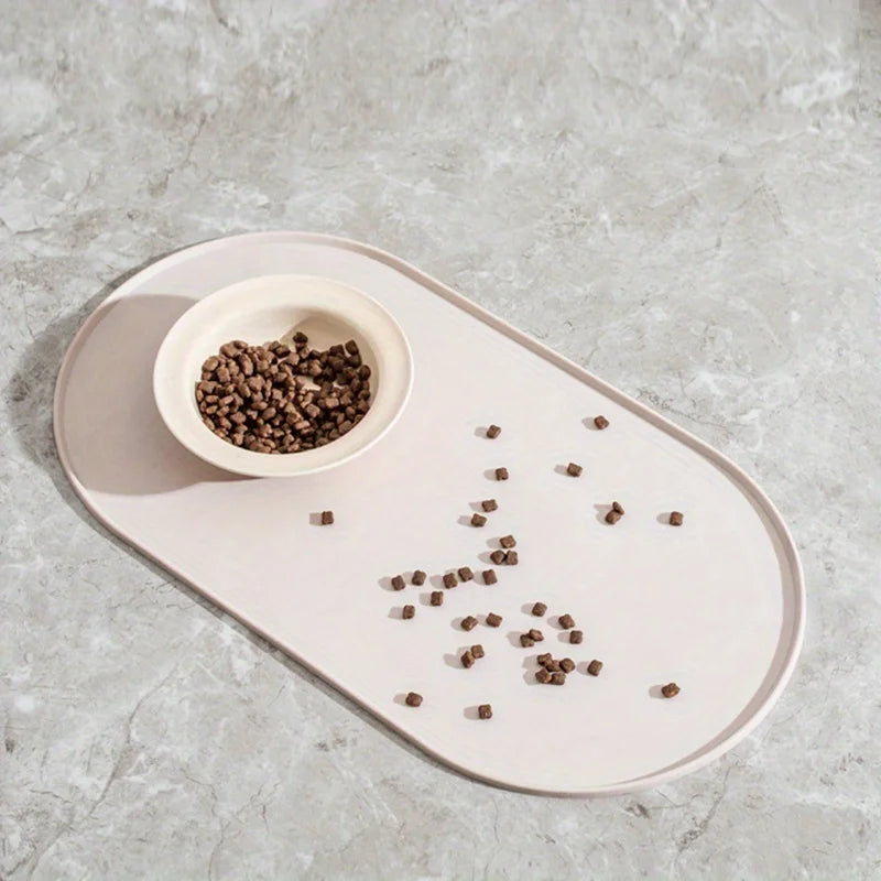 1pc,Cat Feeding Mat with Non-Slip Waterproof Design,Pet Food Mat, Compatible with Cat/Dog Bowls, Multipet Households, Dog Owners