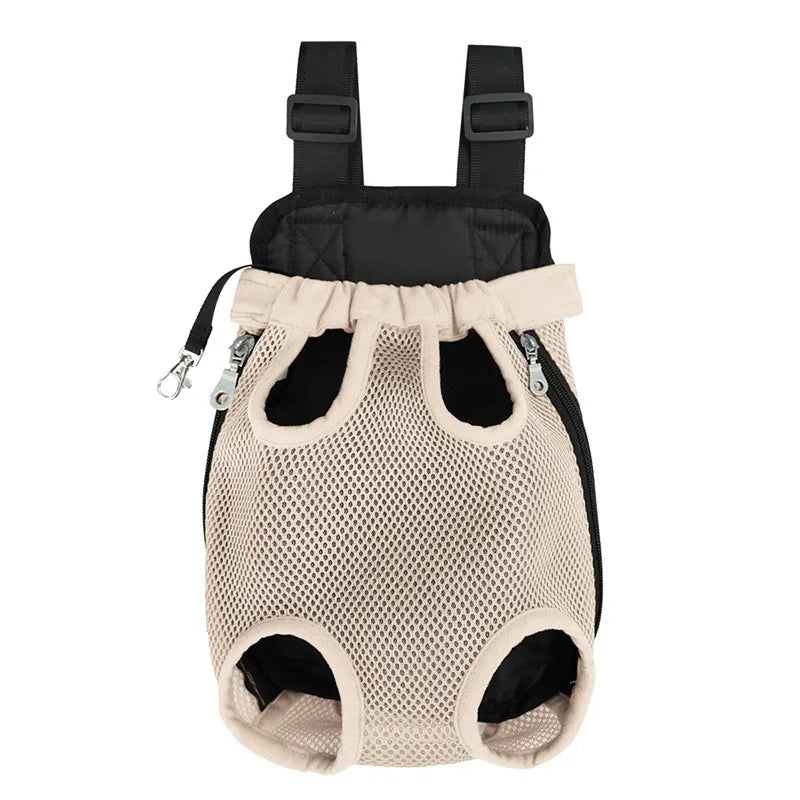 Pet Cat Dog Carrier Backpack Travel Breathable Double Shoulder Bag Mesh Carrier Front Bag for Small Pet Carrying Supplies
