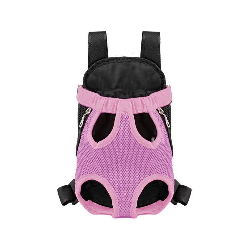 Pet Cat Dog Carrier Backpack Travel Breathable Double Shoulder Bag Mesh Carrier Front Bag for Small Pet Carrying Supplies