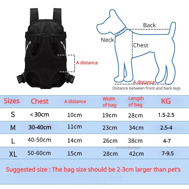 Pet Cat Dog Carrier Backpack Travel Breathable Double Shoulder Bag Mesh Carrier Front Bag for Small Pet Carrying Supplies